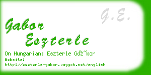 gabor eszterle business card